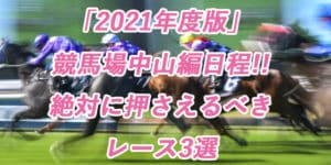 「2021年度版」競馬場中山編日程!!絶対に押さえるべきレース3選