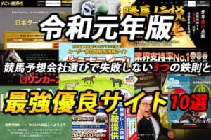 【令和元年版】最強優良競馬予想サイト10選と会社選びで失敗しない3つのポイント 【令和元年版】最強優良競馬予想サイト10選と会社選びで失敗しない3つのポイント