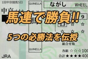 競馬初心者は馬連で勝負!と5つの必勝法を伝授