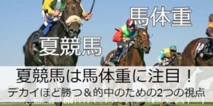 夏競馬は馬体重に注目！デカイほど勝つ＆的中のための2つの視点