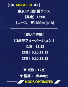 ジェネシスエックス 買い目画像